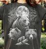 Bear Family Vintage Wildlife Bear Moonlight Graphic Comfort Colors® Tshirt, Nature Lover Gift Tee