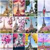 5D DIY Diamond Painting Eiffel Tower Full Round/Square Drill Mosaic Diamond Embroidery Landscape Rhinestone Pictures Home Decor