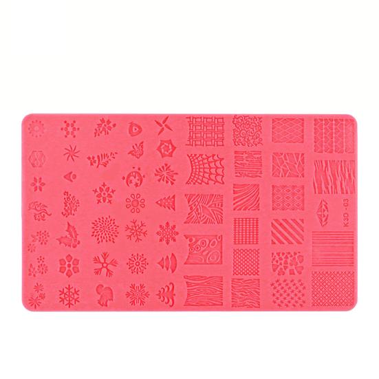 Шаблон для ногтей. Изысканные практичные красочные силиконовые пластины для стемпинга ногтей для девочек.