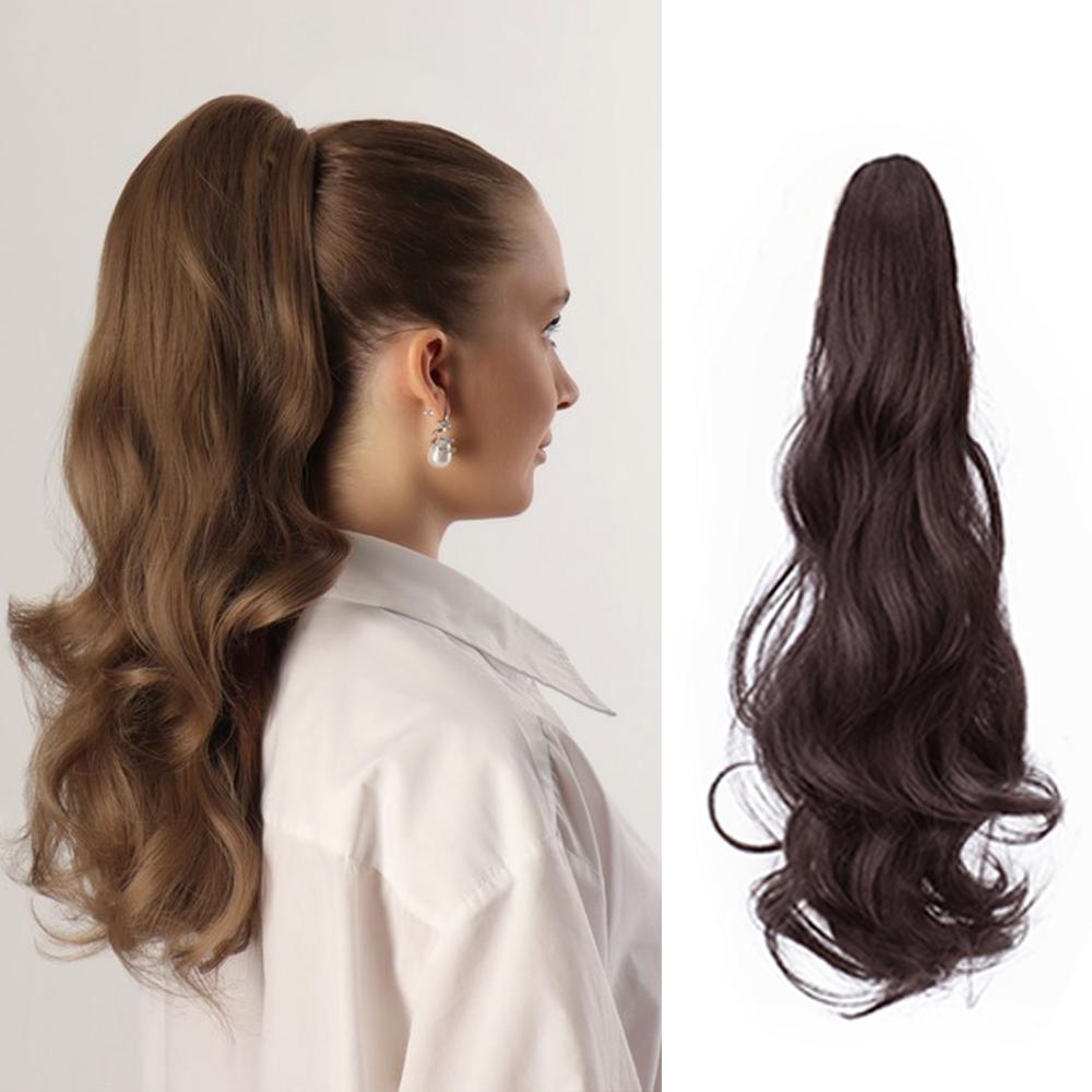 Синтетический 18-дюймовый небольшой зажим с когтями, хвост, длинный волнистый хвост, длинный вьющийся хвост, длинный зажим, женский парик