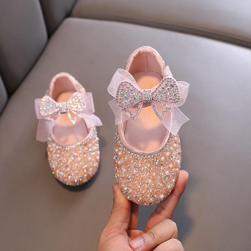 Summer Korean Version Of Girls Princess Little Girl Princess Ribbon Baby Shoes Leather Shoes
