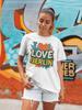 I Love Berlin 4 Ever Bärlin Capital Colorful woMen's T-Shirt Tops Tee Oversized Organic Cotton...