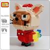 LOZ 9283 Animal World Parrot Cat Monster Bird Hat Pet Doll Model DIY Mini Diamond Blocks Bricks Building Toy for Children No Box