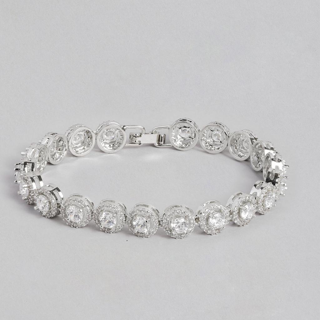 Серебряный браслет с полировкой, серебряные украшения с цирконием, браслет ручной работы, модный женский браслет