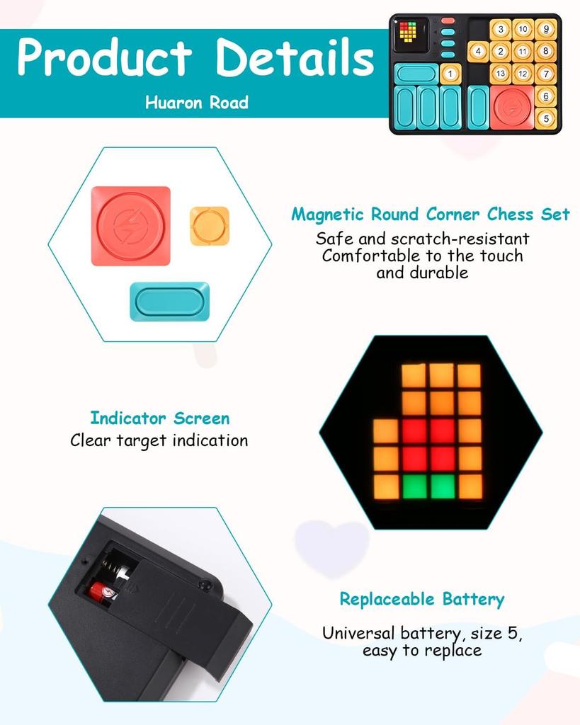 Super Slide Puzzle Handheld Thinking Game, Magnetic Logic Training Slide Puzzle, Travel Fidget Toy Development for All