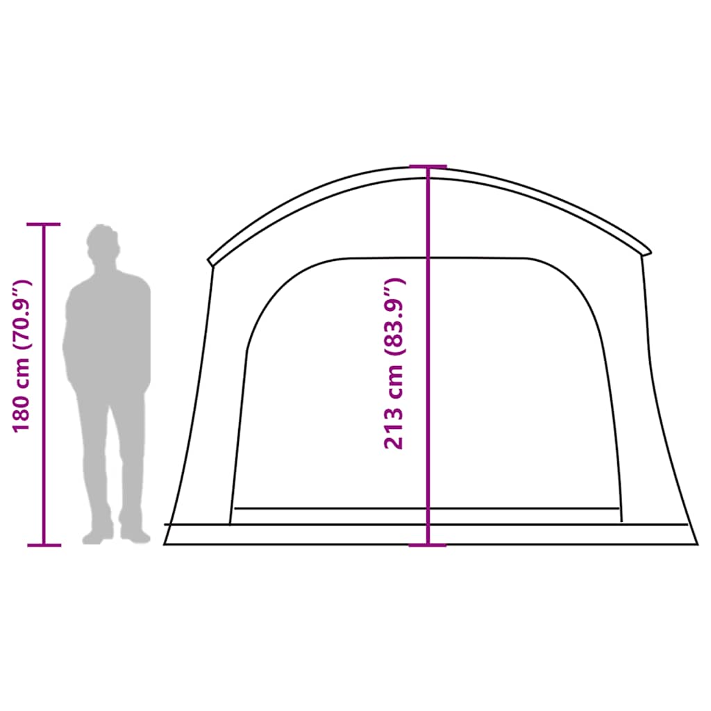 Car Tent for 4 Persons Blue Waterproof