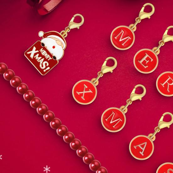 Юшэн Рождественская гирлянда из бусин Счастливого Рождества Праздничная гирлянда Винтажное украшение из эмалированных бусин для украшения дома, елки