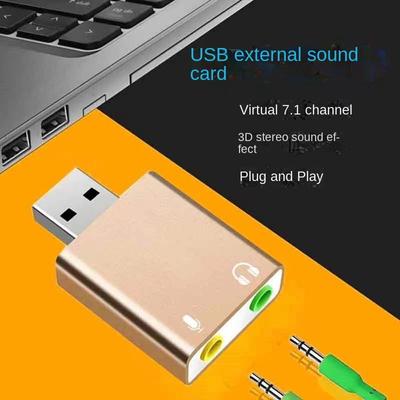 USB-конвертер для наушников без драйверов, компьютерный аудиокабель USB — 3,5 мм, адаптер для микрофона Apple, внешняя звуковая карта