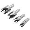 4 Pcs 45# Carbon Steel Tenon Drill Bit Wood Plug Cork Drill Bit Plug Cutter Tool