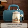 Ru kiln teacup tea separation office cup personal mug for men and women ceramic water cup gift box