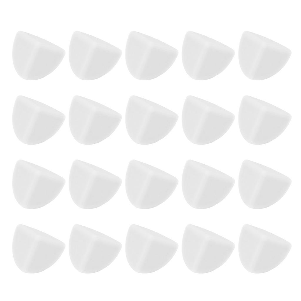 20pcs Desk Corner Protector Safety Silicone Baby Proof Corner Protector for Furniture Pure White