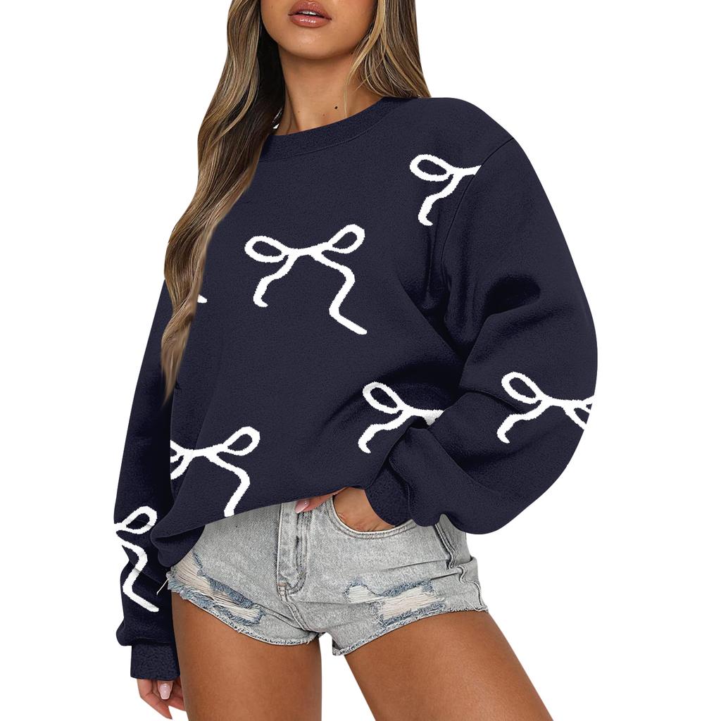 Women  Tops Women's Long Sleeve Sweatshirt Casual Crewneck Loose Fit Pollover Fleece Tops