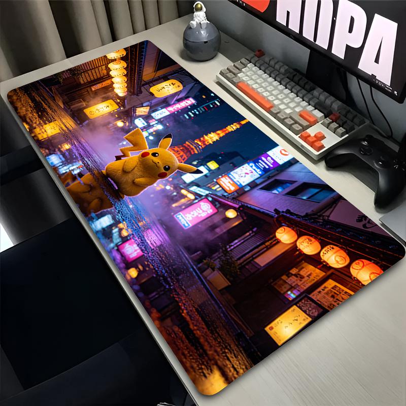 Esports Mouse Pad Big Size Laptop Desk Mat Pokemon Pikachu NonSlip Gamer Keyboard Pad XXL Gaming Extended Mousepad Easy Clean