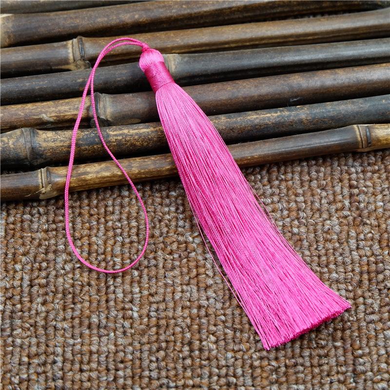 12 см ледяной шелковый бахрома Suizi антикварный длинный подвесной веер с шипами древний ципао ханфу бахрома кулон ручной работы аксессуары