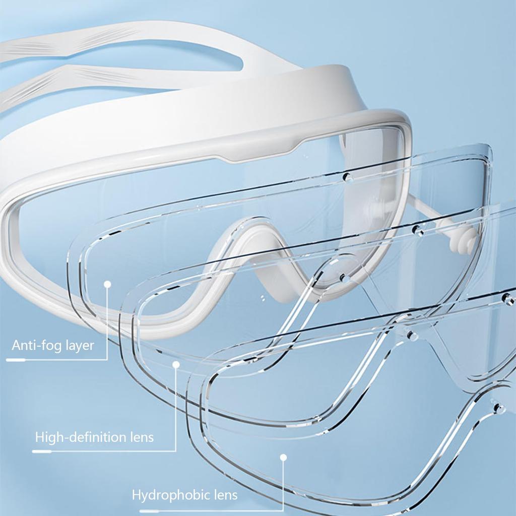 IPENNYE Swimming Goggles and Cap Cute Pool Hat with and Balloon UV with Perfect for School Junior Boys and Hot Competitive and Training Kids' Set,