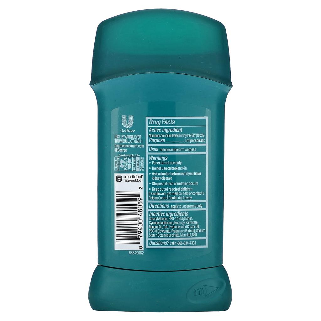 Degree Дезодорант-антиперспирант 48-часового действия, Wild Woods, 76 г (2,7 унции)