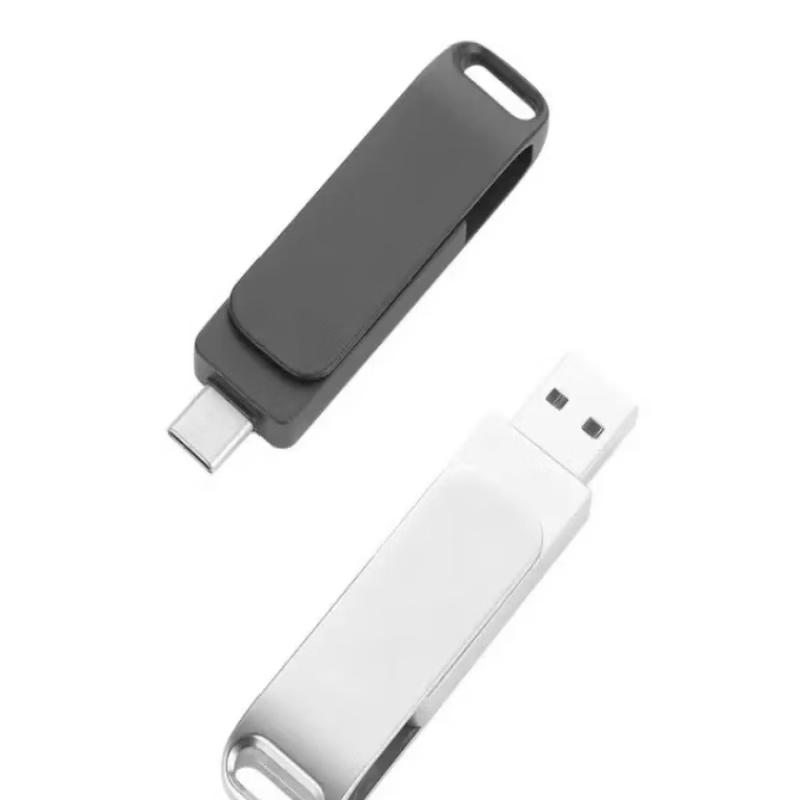 OLOEY Металлический USB-накопитель с двойным интерфейсом USB 2.0 и Type-C OTG
