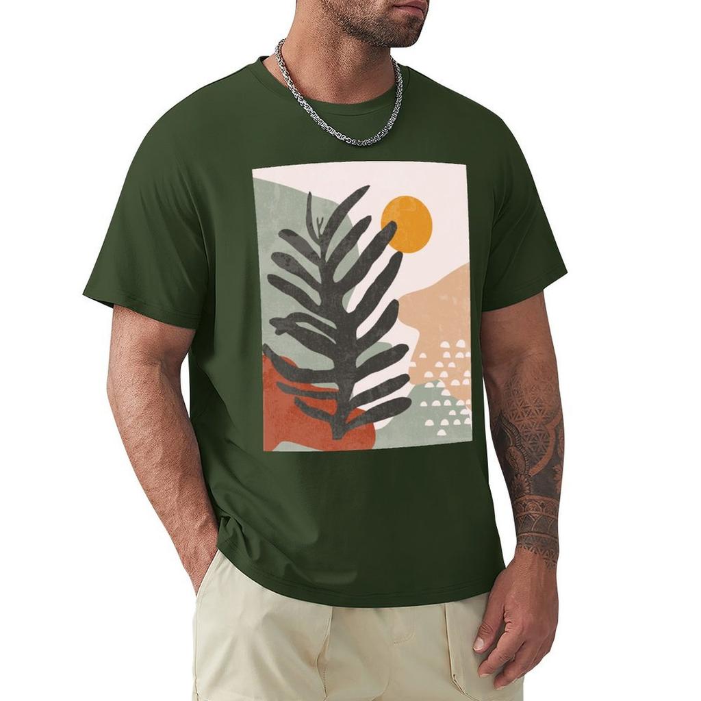 Абстрактная футболка Винтажная графическая футболка Хлопковые графические футболки Оверсайз Черная одежда для мужчин