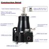 OYOTE Adjustable 30-70 PSI EFI Fuel Pressure Regulator Kit W/ Oil Gauge AN6 Fittings