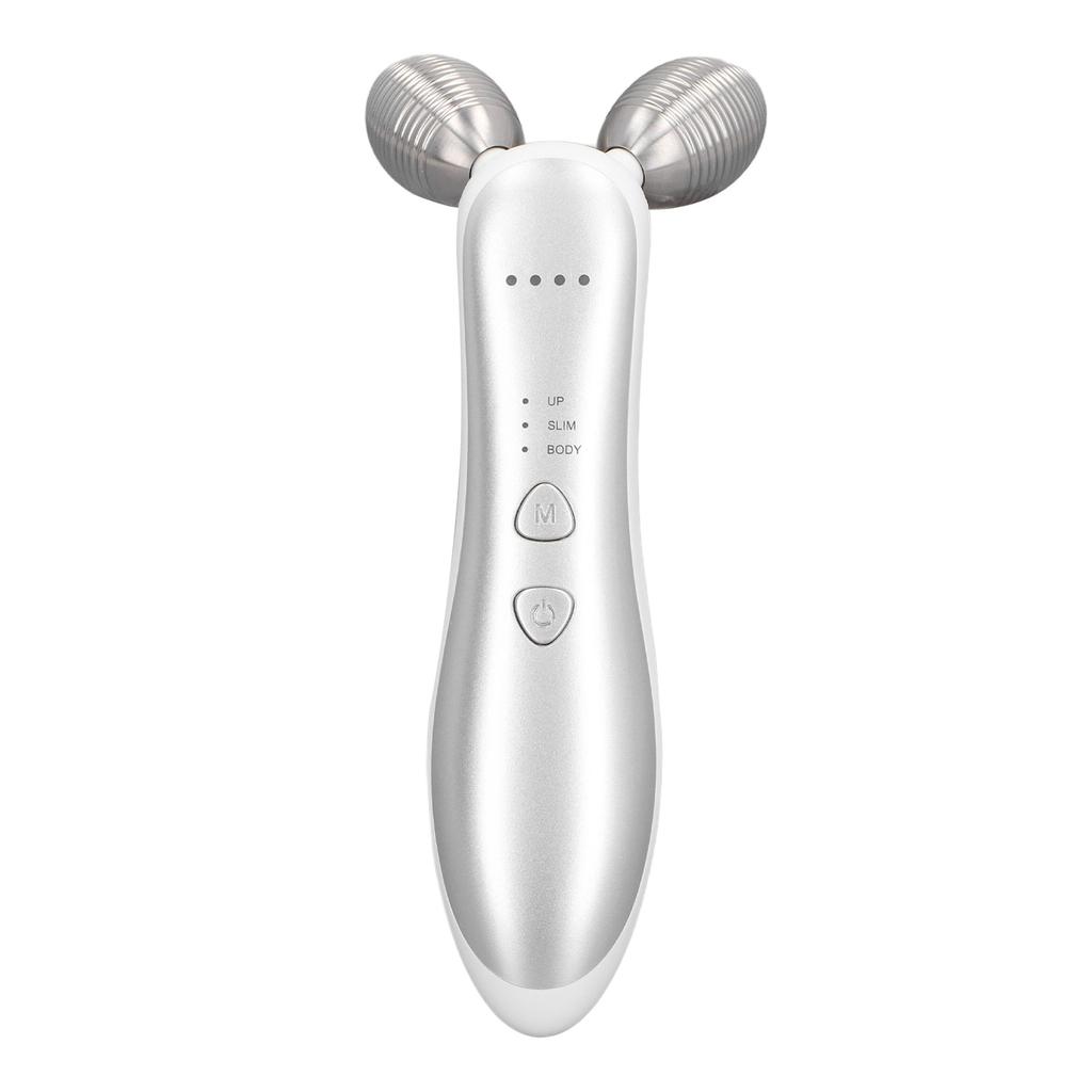 Microcurrent Facial Roller Device 3 Modes 4 Levels Wrinkle Removal USB Rechargeable Heating Face Sli