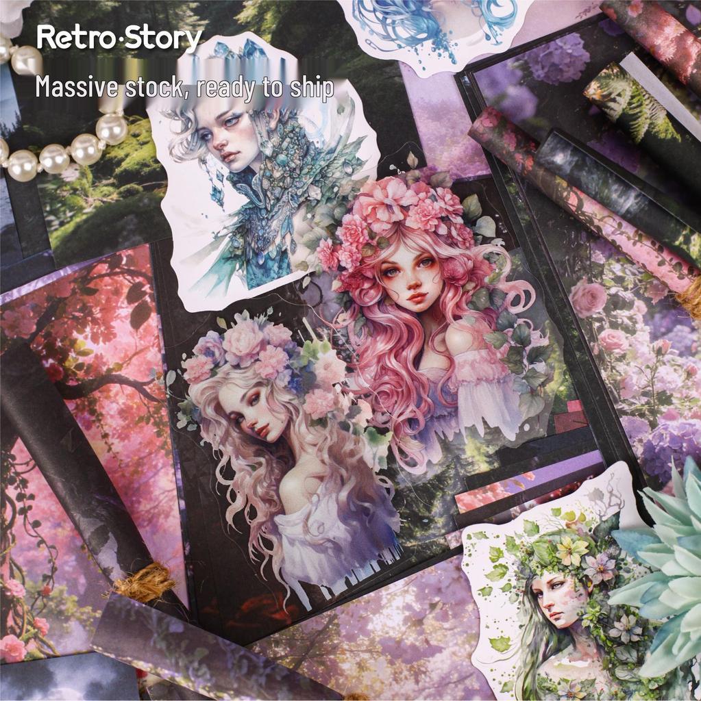 Ретро История Серия Сюньсянь: Европейский набор материалов с персонажами - 6 стилей для украшения журнала