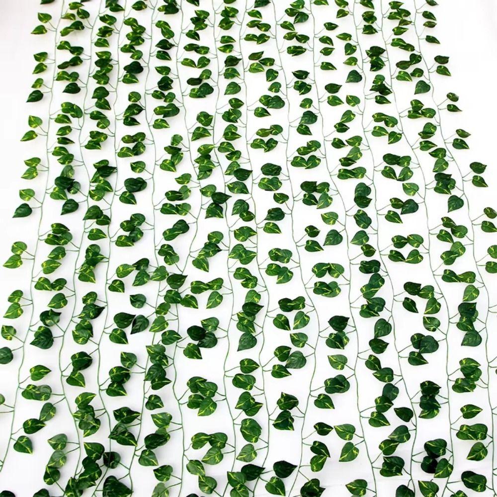 12pcs DIY Artificial Spring Leaf Vine Artificial Foliage Garland Hanging Plants  Holiday Decoration