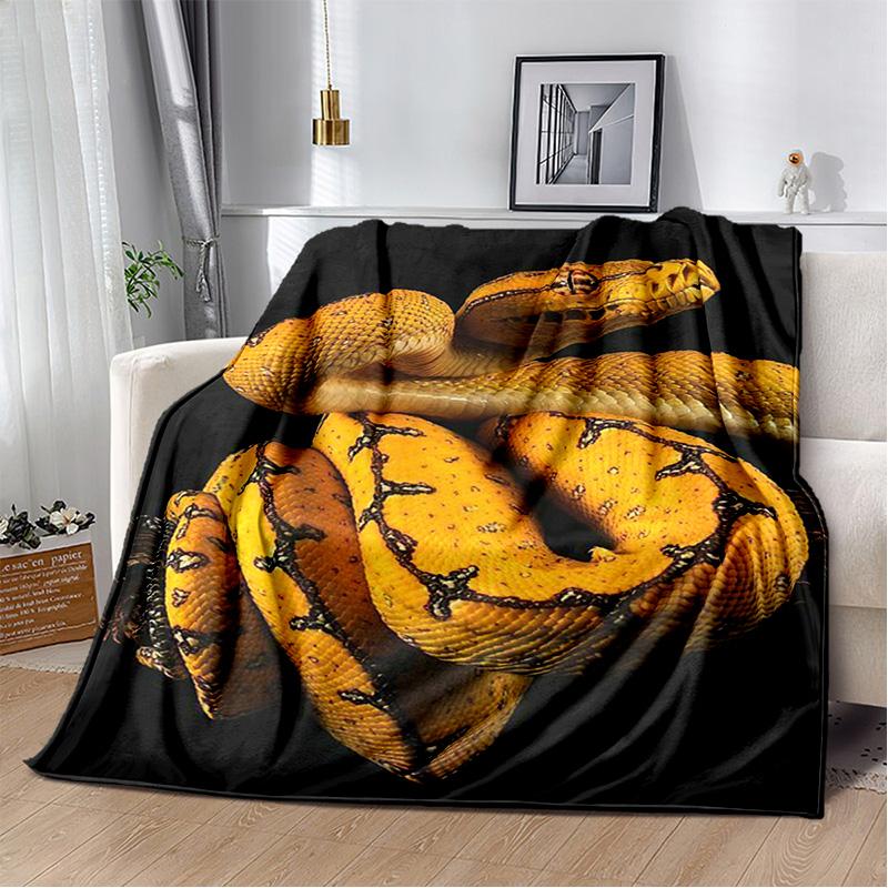 Gothic Snake Serpent Python Viper Blankets Soft Throw Blanket for Home Bedroom Bed Sofa Picnic Travel Office Cover Kids gift