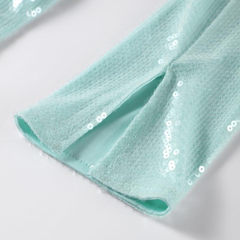 Дамское женское сексуальное длинное сетчатое платье с пайетками и разрезом по талии, элегантное вечернее клубное платье для вечеринки