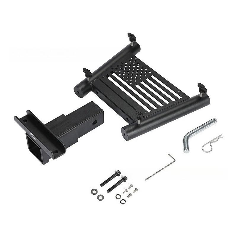 For Universal SUV Jeep Truck 2 Inch Receiver Hitch Mount Extended Flag Pole Holder Tow Rear Bracket Accessory Off Road ATV UTV