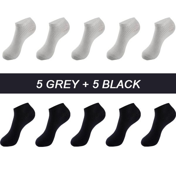 10 пар мужских носков из бамбукового волокна, дышащие компрессионные длинные носки, деловые повседневные мужские носки высокого качества, большие размеры EU38-48