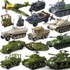 Военные Танки Стюарт SdKfz251 Панцер VI Шерман Армия США Цюань Гуань WW2 Фигурка Солдата Масштабная Модель Строительный Блок Кирпич ребенок Детская Игрушка