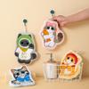 Cute Cat Toilet Handkerchief Coral Fleece Washcloth Durable Hand Towel  Kitchen