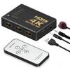 HDMI-коммутатор GANA, селектор распределителя, 5 входов, 1 выход, 4Kx2K, 1080p, 3D-видео, аудиовыход, совместимый с USB-кабелем питания с пультом дистанционного управления