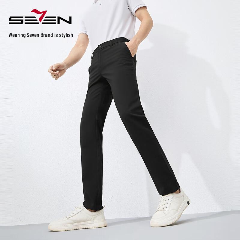 Qipai Men's Straight Fit Linen Blend Casual Pants