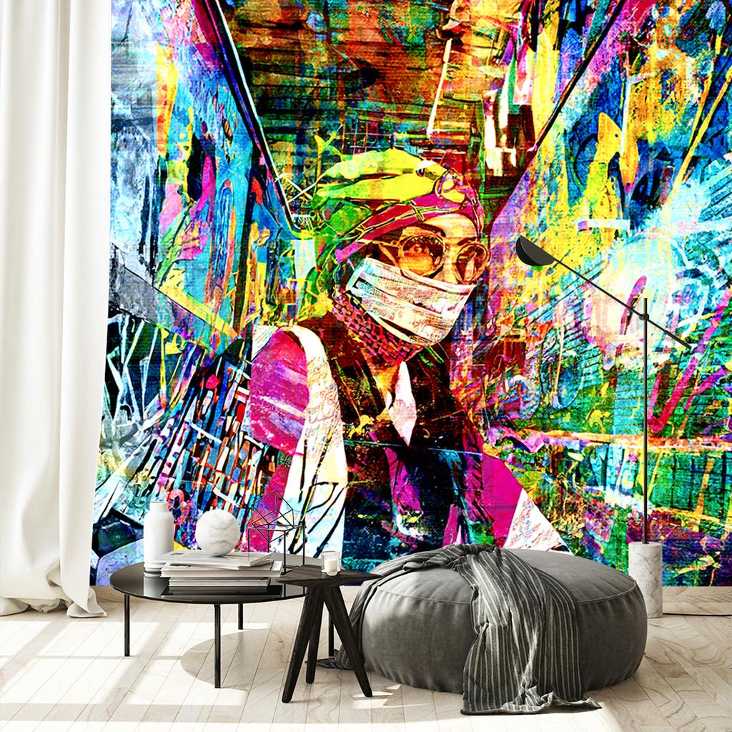 Wallpaper Woman in Glamour Mask