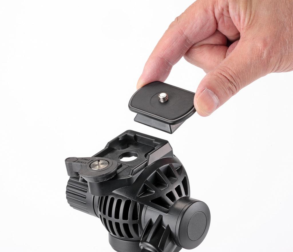 Velbon Pole Pod Light VIDEO Стойка Рычажная Ножка Компактная Жидкостная Быстросъемная Площадка Алюминий 420022 Монопод, 4 секции/1 секционный замок, 20 мм/17 мм диаметр, Головка,