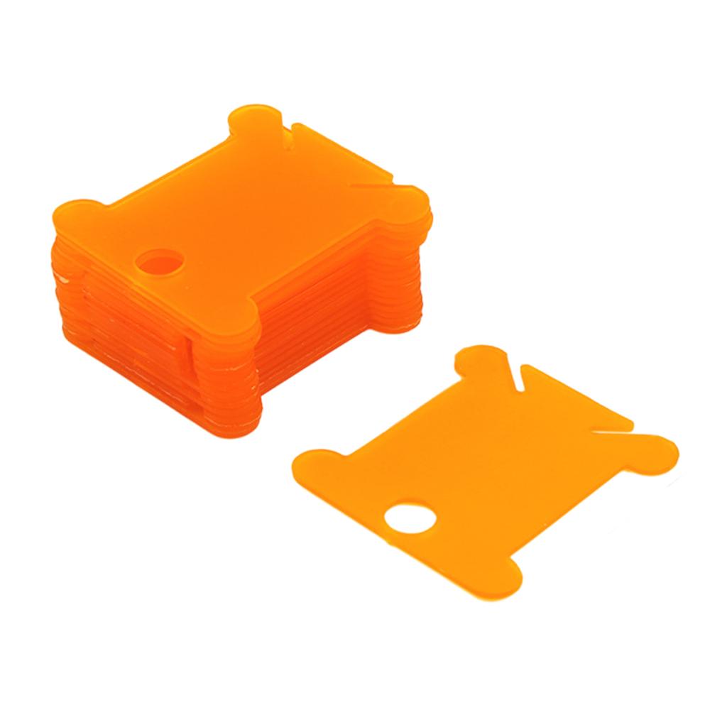 50 Pieces Plastic Floss Bobbins 1.37x1.49in Embroidery Thread Winder Plastic Thread Bobbin for Sewing Thread Storage