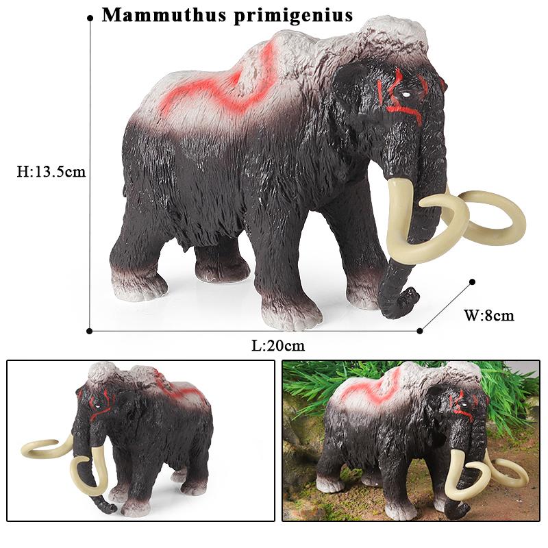 Oenux Доисторические люди Сцена жизни Эволюция человека Дикий саблезубый тигр Мамонт Модель животного Коллекция фигурок Игрушка