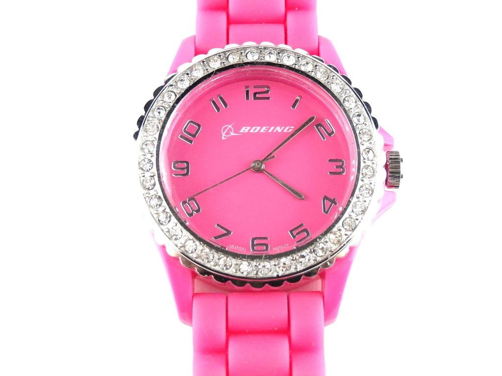 Boeing Кристальные часы со стразами розовые (Boeing)