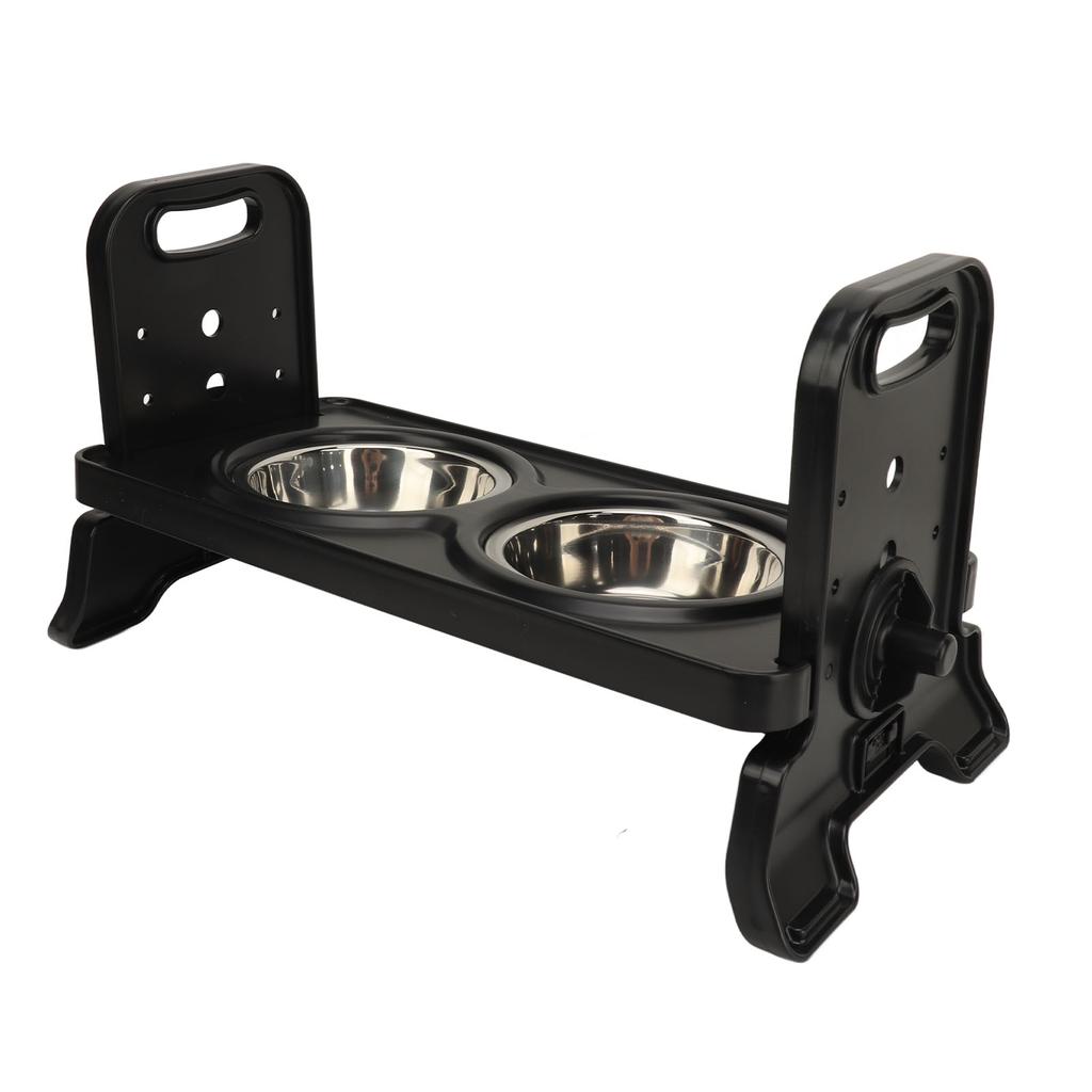 Приподнятые миски для собак, предотвращающие проливание, 3 регулируемые высоты, приподнятая миска для собак, корм для собак из нержавеющей стали