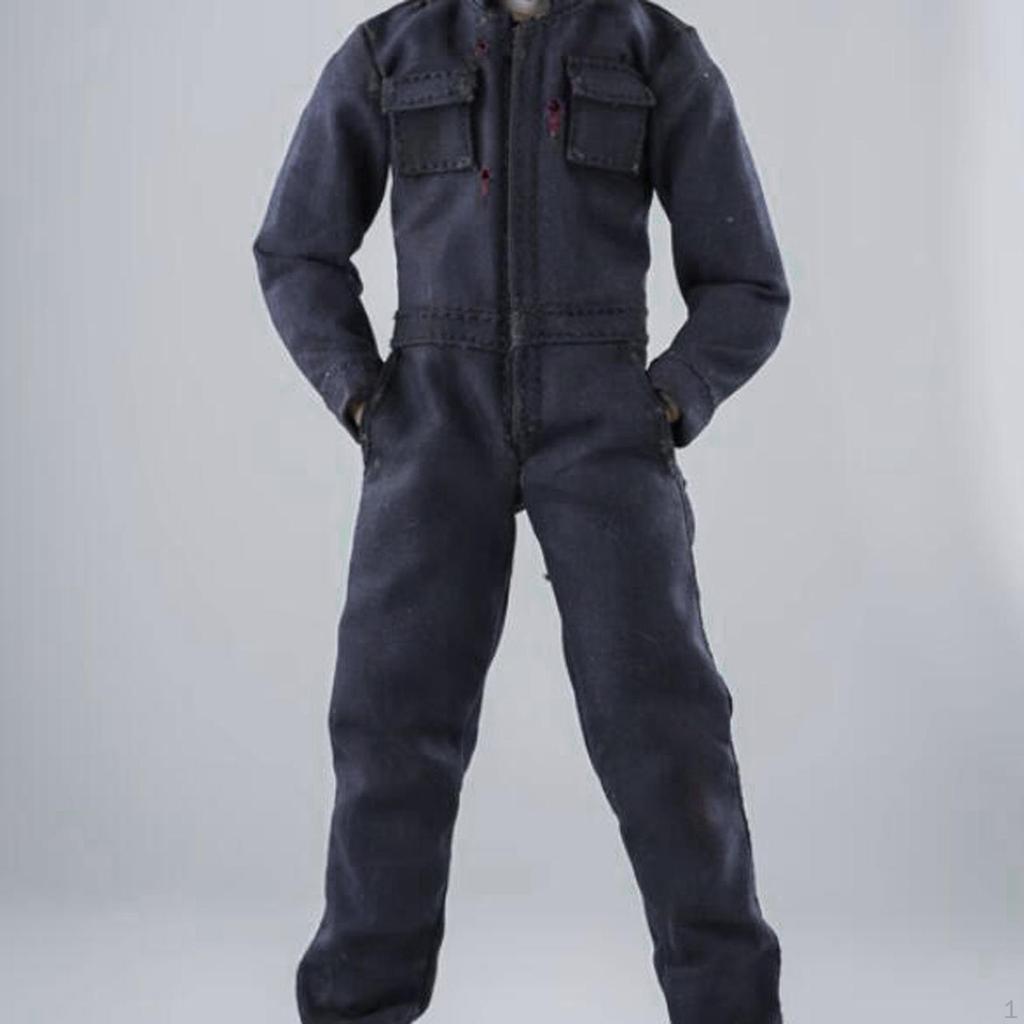 1/12 Scale Male Doll Outfit Jumpsuit for Action Figures and Collectibles