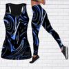 Purple Sparkling Waves Print Yoga Outfit for Women Fashion Workout Leggings Fitness Sports Casual Yoga Pants