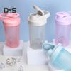 Protein Shaker Cup with Blender Ball 500ml Wide Mouth Shaker for Easy Mixing Portable Whey Protein Shaker Bottle for Sports Travel Camping