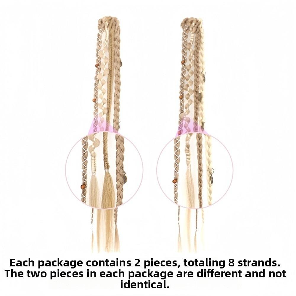 Парик 16 дюймов, накладные волосы, ручная работа, синтетическое плетение, на клипсах, длинная коса, для повседневного использования, вечеринки