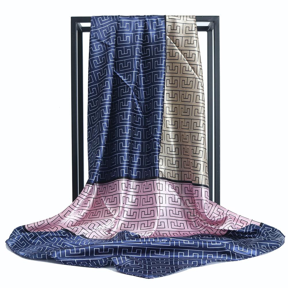 High-quality Luxurious Silk Scarves Headband Scarfs Neck Scarf For Women Chain Silk Scarf Women's Decorative Shawl