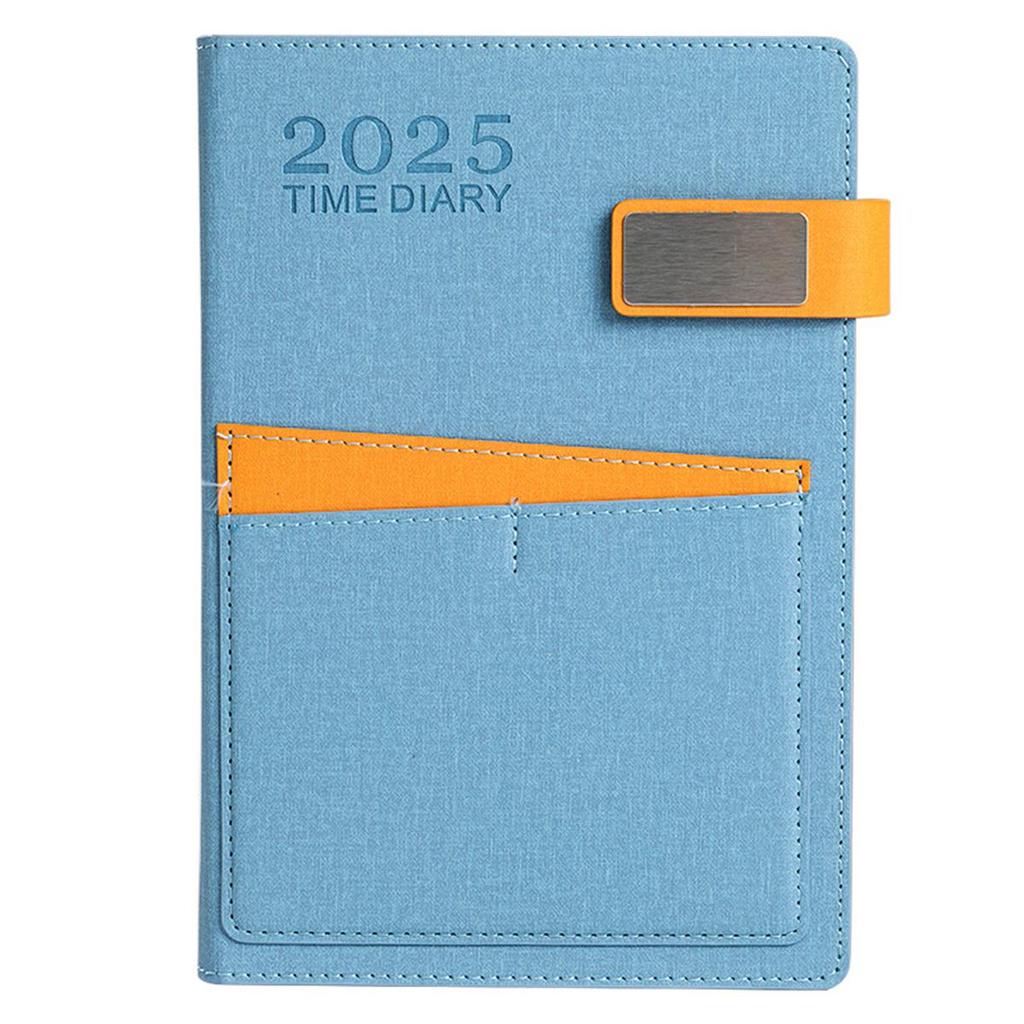 Деловой календарь на 2025 год, кожаный формат А5, внутренние страницы на английском языке, ежедневник для студентов, дневник учета на 365 дней, блокнот, заметки, 200 листов