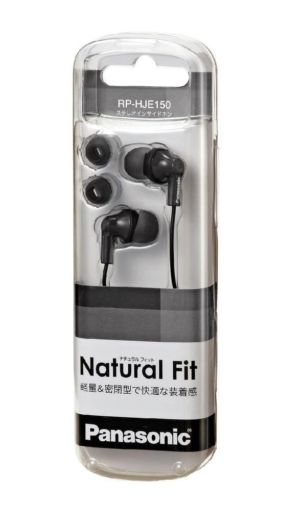 Panasonic Внутриканальные наушники, Черные, RP-HJE150-K