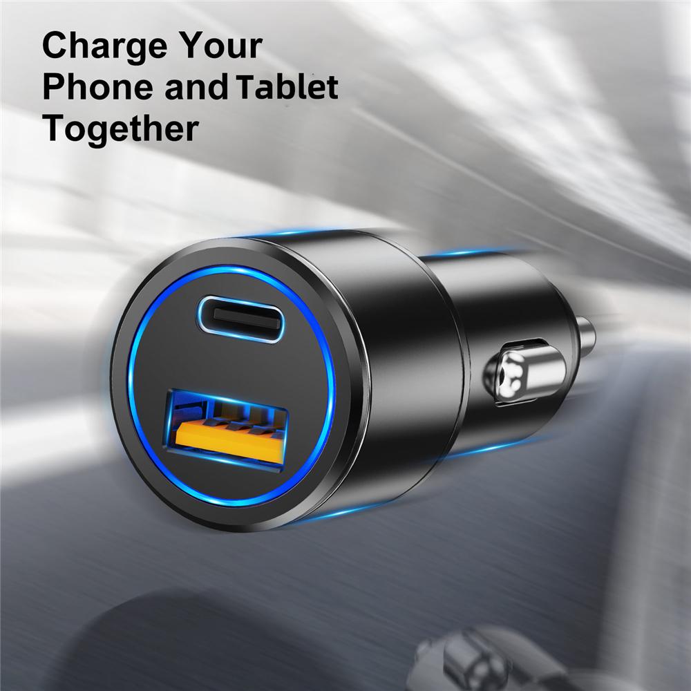 Автомобильное зарядное устройство USB C для iPhone 13 Quick Charge QC4.0 QC3.0, быстрое зарядное устройство для Xiaomi Auto Type C PD 3.0, зарядка мобильного телефона