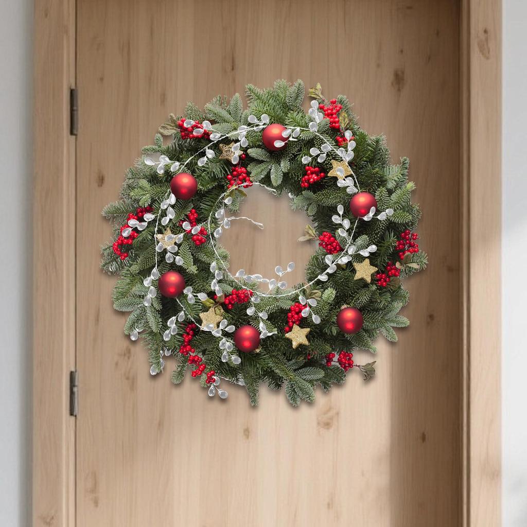 Crystal Garland For Christmas Tree Sparkling Pendant Realistic Decorations Bead Garland For Outdoor Chandelier Mantel Porch