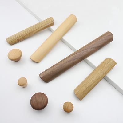 Ручки для мебели из натурального дерева Кухонные ручки для дверей Ручки для шкафов Буковые деревянные ручки для шкафов и ящиков Мебельная фурнитура